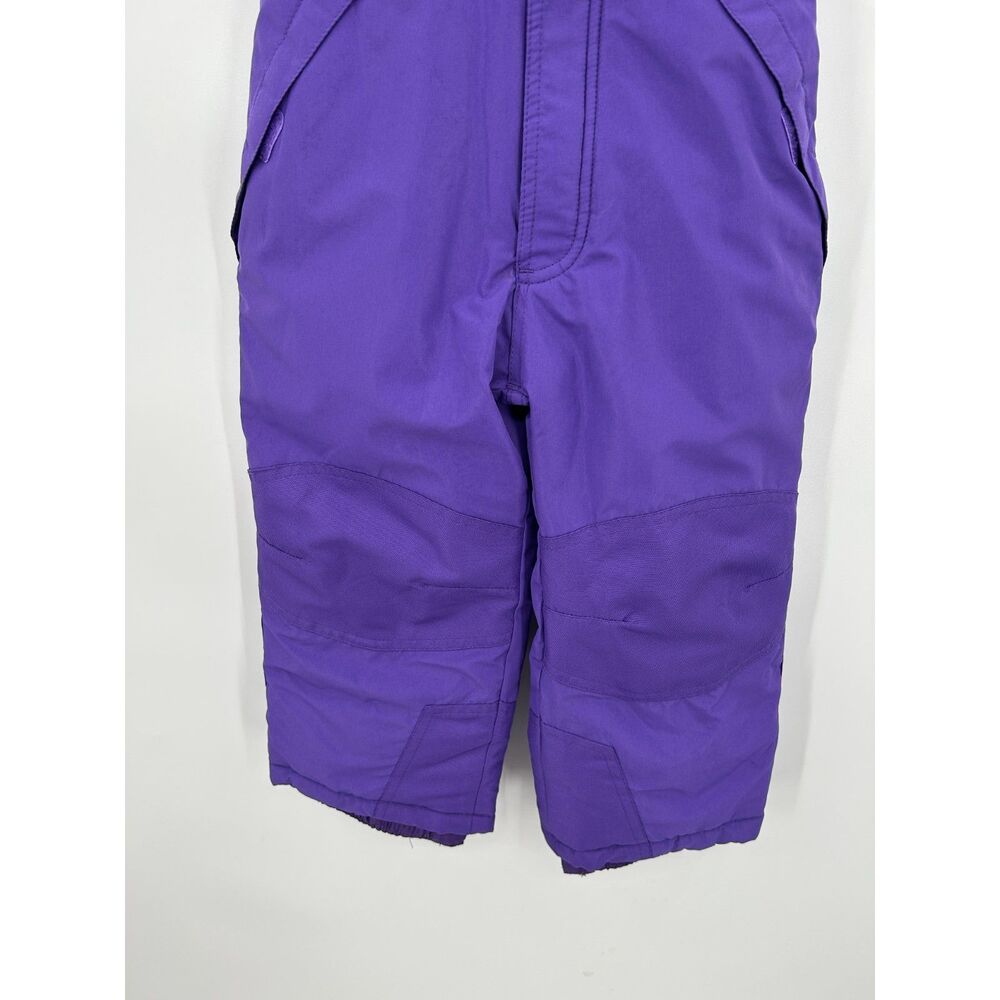 SNOZU Girls Purple Snow Bib Overalls Insulated Waterproof Ski Snowboard Size 4T - Picture 4 of 5